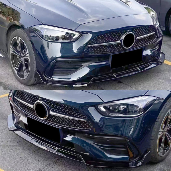 NINTE Front Lip For 2022-2025 Mercedes-Benz C-Class W206 C300 Sedan AMG  Line/ 2023 AMG C43