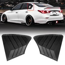 Cargar imagen en el visor de la galería, NINTE Rear Side Window Louvers for 2014 - 2024 Infiniti Q50 Air Vent Scoop Shades Cover Blinds Trim Exterior Accessories Sport Style 2pcs - NINTE