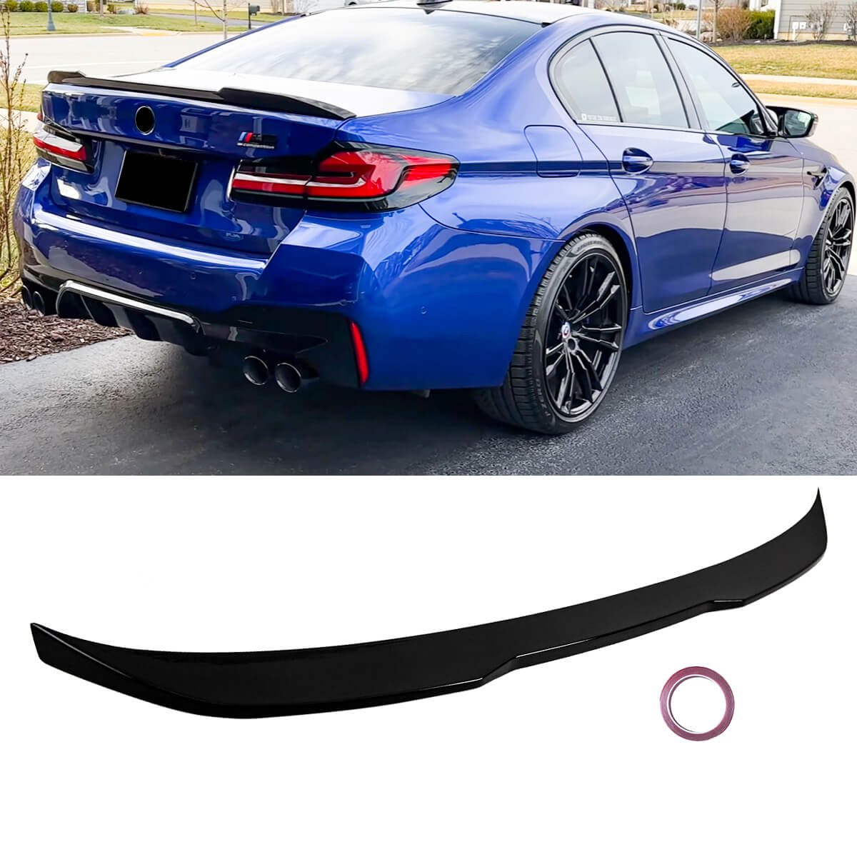 NINTE For 2017-2023 BMW 5 Series G30 G38 F90 M5 ABS Trunk Wing Spoiler CS  Style