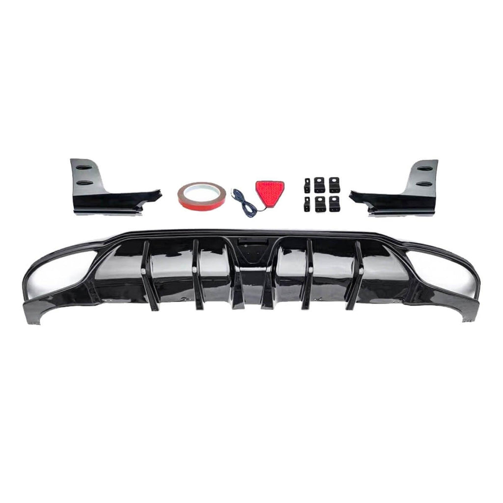 NINTE Rear Bumper Lip For 2022 - 2025 11th Gen Honda Civic Hatchback Rear Diffuser Gloss Black - NINTE