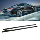 NINTE Side Skirt For BMW 8 Series G15 G14 840i M850i extension panel Gloss Black ABS