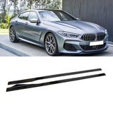 NINTE For 2019-2024 BMW 8 Series G16 Gran Coupe M8 F93 Gloss Black Side Skirts Extension Lip AC