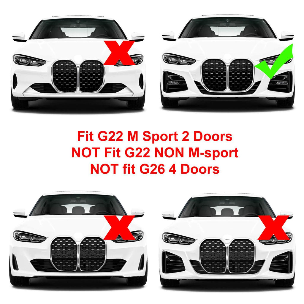 NINTE For 2020 - 2025 BMW 4 Series G22 G23 425i 430i M Sport Front Bumper Lip - NINTE