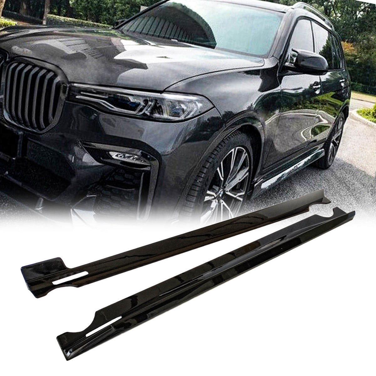 NINTE For 2019-2023 BMW X7 G07 Side Skirts Rocker Panel Extension