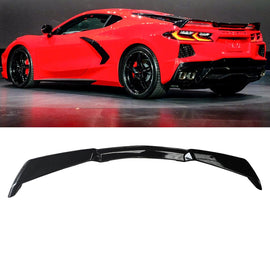 NINTE for C8 Corvette Rear Spoiler Fit for 2020 - 2025 Chevy Chevrolet Corvette C8 Enhanced Style Gloss Black ABS Painted Rear Trunk Spoiler Bodykit Rear Wing - NINTE