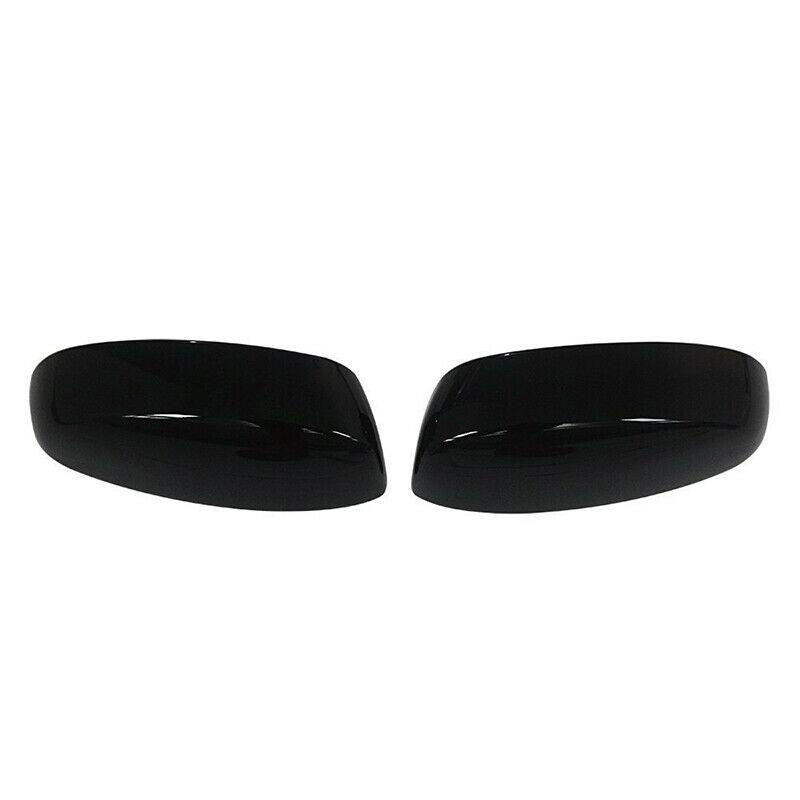 NINTE Mirror Cover For 2007 - 2013 Chevy Silverado 1500 GMC Sierra 1500 Yukon Gloss Black / Chrome - NINTE