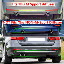 Cargar imagen en el visor de la galerĆa, NINTE For 2012 - 2018 BMW 3 Series F30 M Sport Rear Diffuser Lower Bumper Diffuser Rear Lip Spoiler - NINTE