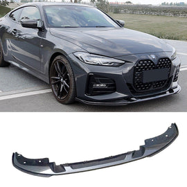 NINTE For 2020 - 2025 BMW 4 Series Coupe Convertible G22 G23 430i M440i M Sport Front Lip Front Splitter Bumper Lip ABS Painted Carbon Fiber Style Chin G22 Extension Accessories - NINTE