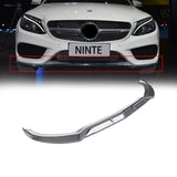 NINTE For 2015-2018 Benz C-Class W205 Sport Front Lip Front Bumper Lip Splitter ABS 3PCS