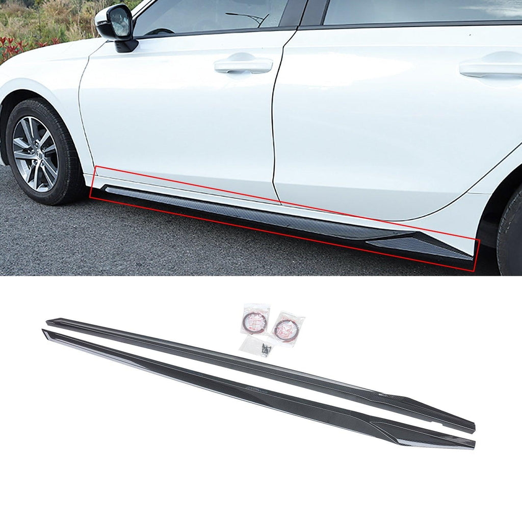 NINTE For 2022 - 2025 Honda Civic 11th Gen Side Skirts Side Rocker Panel Extension Lips - NINTE