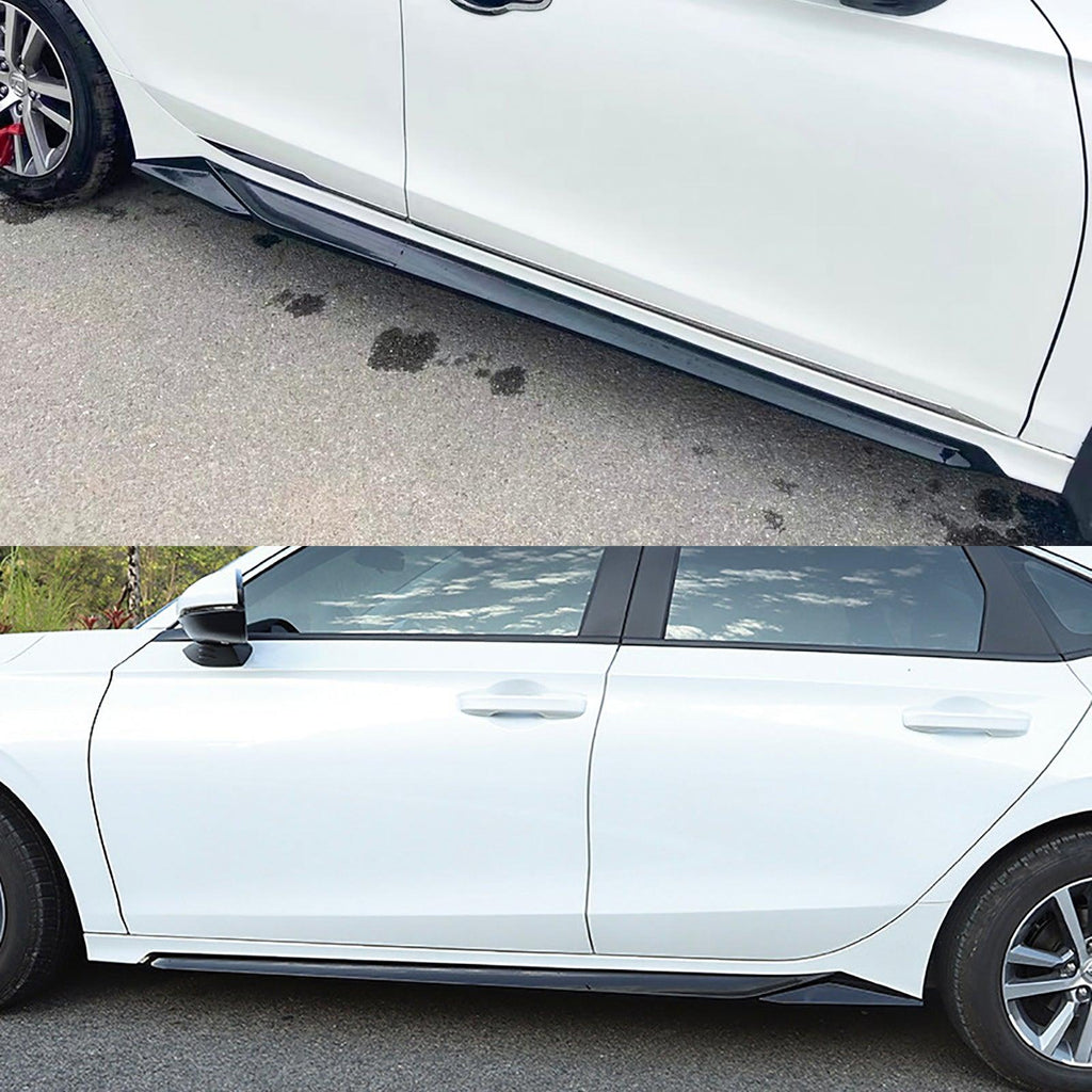 NINTE For 2022 - 2025 Honda Civic 11th Gen Side Skirts Side Rocker Panel Extension Lips - NINTE