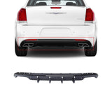 NINTE For 2015-2021 Chrysler 300 Dual Rectangle Exhaust Opening Rear Diffuser Rear Bumper Lip