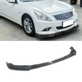 NINTE Front Bumper For 2010-2013 Infiniti G37 Sedan 3 Pcs Front Lip Splitter Air Chin