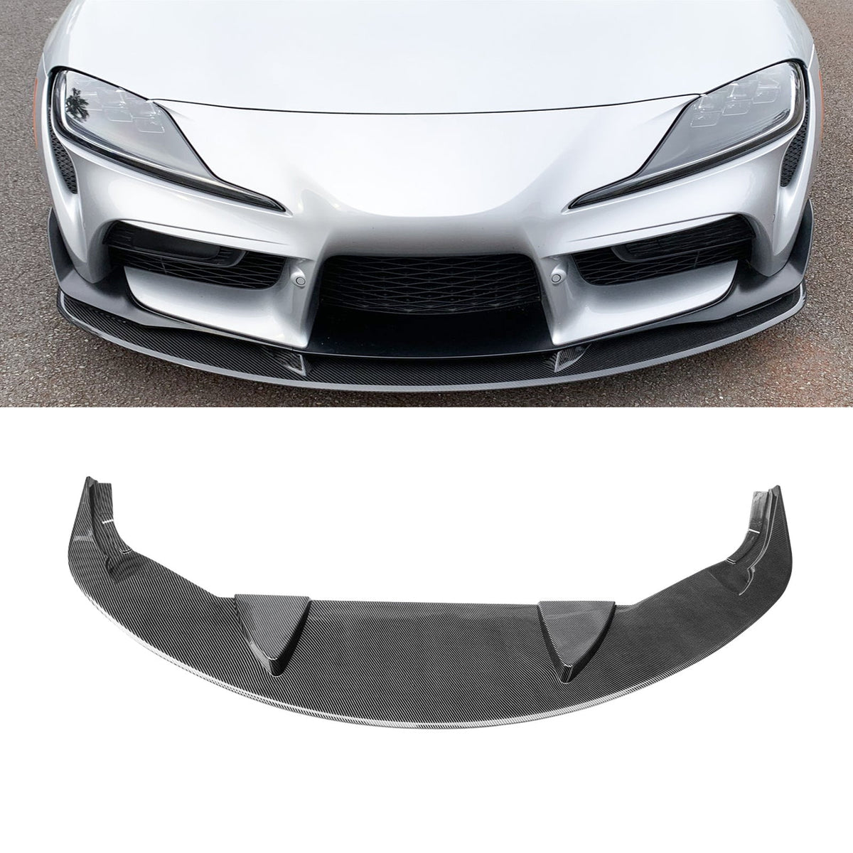 NINTE Front bumper Lip for 2020-2022 Toyota GR Supra A90 A91 Carbon NINTE Front bumper Lip for 2020-2022 Toyota GR Supra A90 A91 Carbon