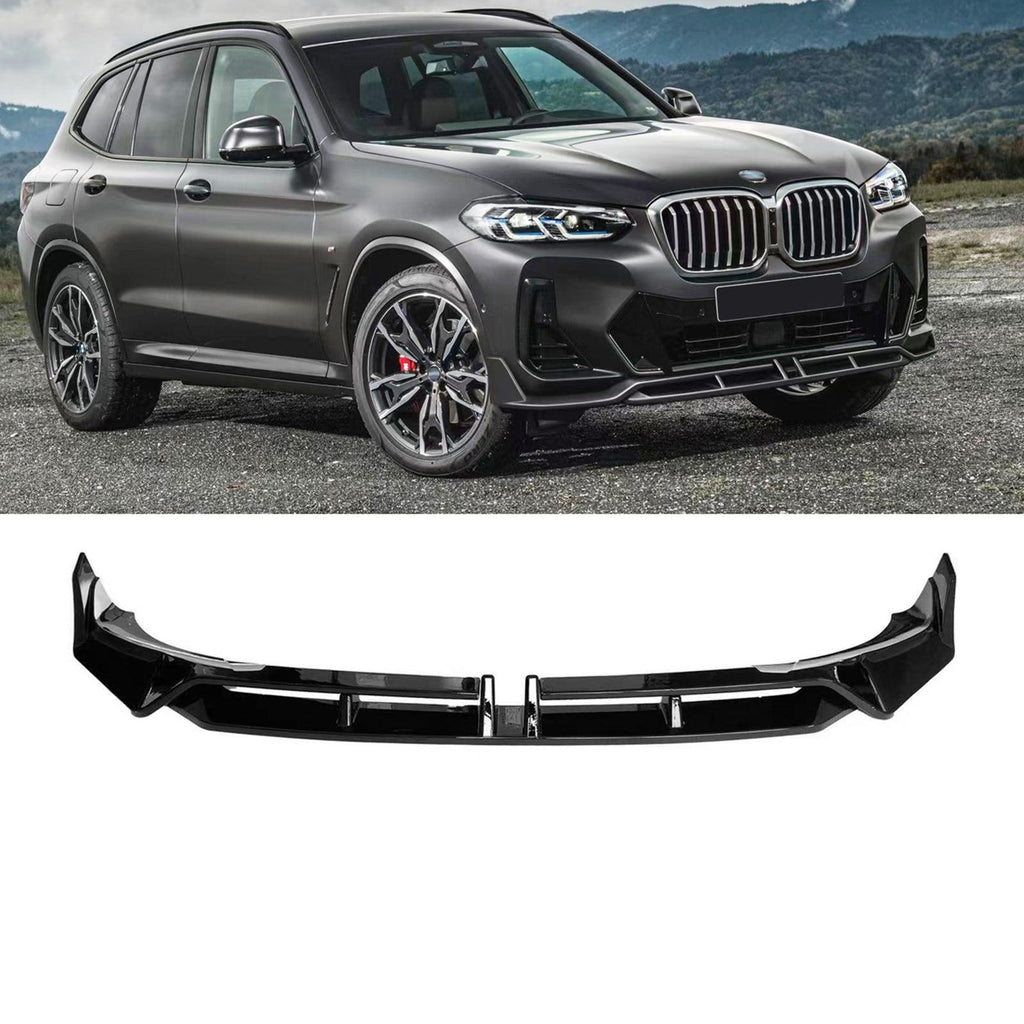 NINTE For 2022 - 2024 BMW G01 G02 X3 X4 M - Sport Front Lip Front Bumper Splitters ABS Painted - NINTE
