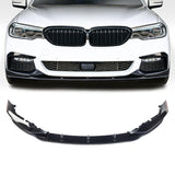 NINTE For 2017-2020 BMW 5 Series G30 M-Sport Front Lip Front Bumper Splitter Gloss Black