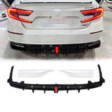 NINTE For 2018-2022 Honda Accord Rear Diffuser with LED Brake Light Apron Spats ABS Painted Rear Lip
