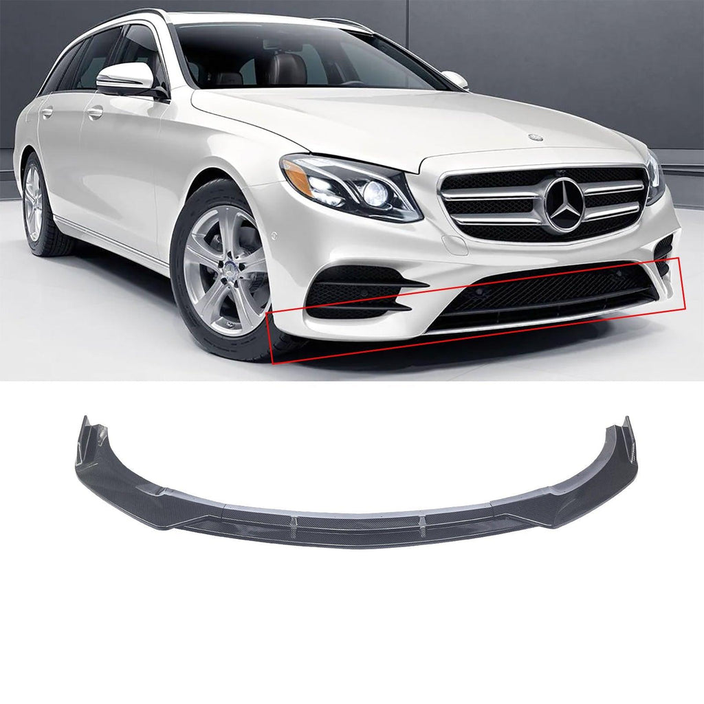 NINTE Front Lip for 2017 - 19 Mercedes - Benz E - Class W213 E300 E400 E450 Sedan ABS Lower Bumper Splitter Chin Extension Accessories - NINTE