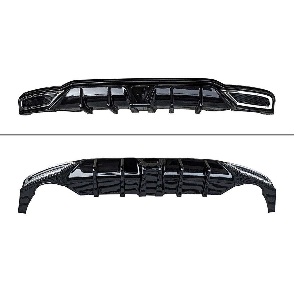 NINTE Rear Diffuser for 2022 - 2024 11th Honda Civic Hatchback Hybrid ABS Gloss Black Painted Bumper Diffuser Lip Body Kits - NINTE
