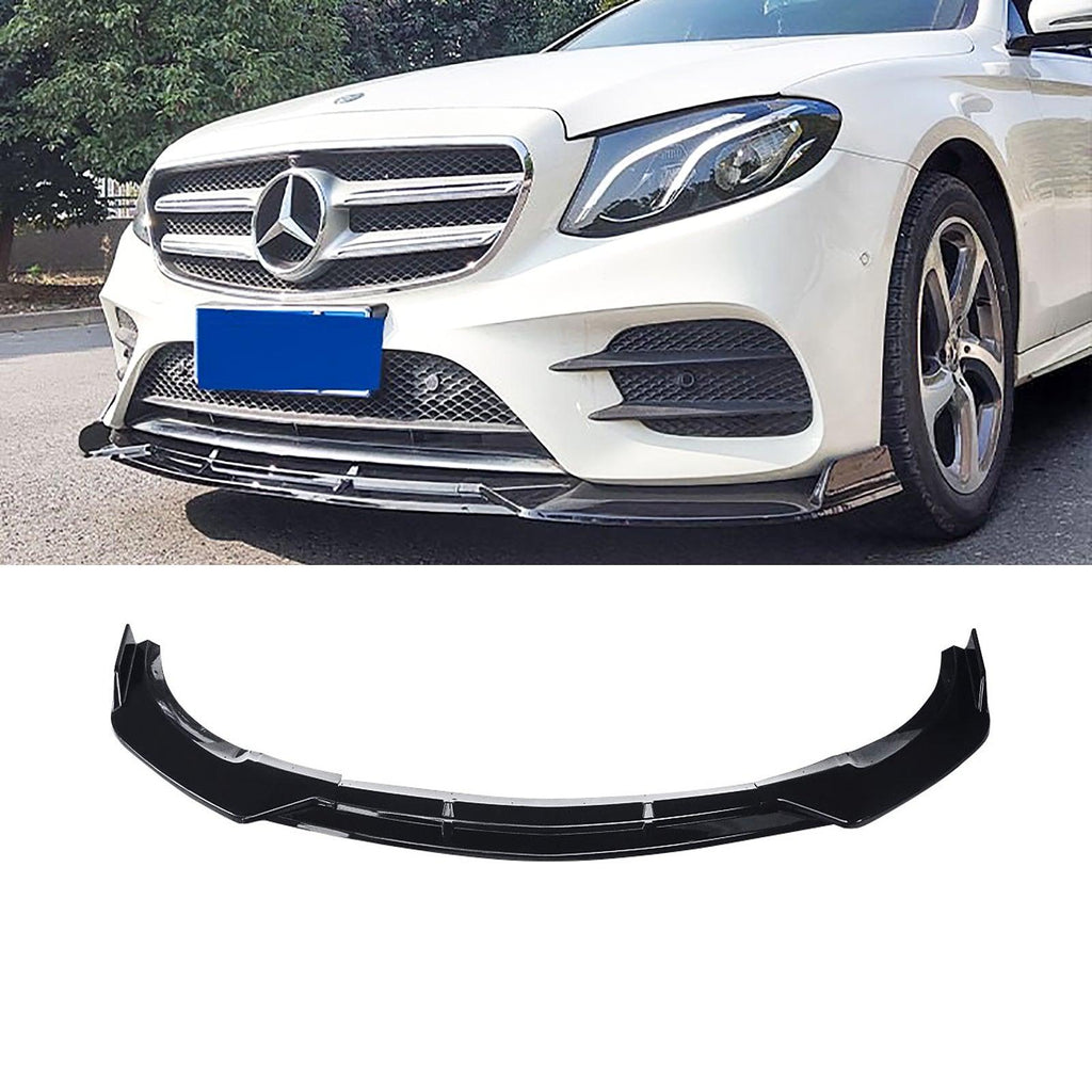 NINTE Front Lip for 2017 - 19 Mercedes - Benz E - Class W213 E300 E400 E450 Sedan ABS Lower Bumper Splitter Chin Extension Accessories - NINTE
