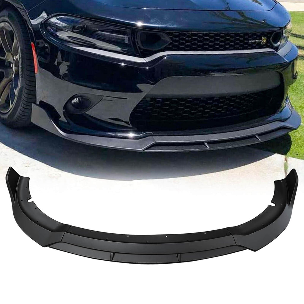 NINTE For 2015 - 2023 Dodge Charger SRT Scat Pack Front Lip Front Bumper Splitter 4 PCs - NINTE