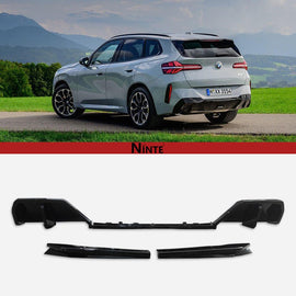NINTE Rear Diffuser For 2025+ BMW X3 G45 M Sport Bumper Lip Gloss Black - NINTE