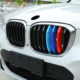 NINTE For BMW X3 G01 X4 G02 2018 - 2019 Front Grille Cover 3D ABS 3 - Color Stripes - NINTE