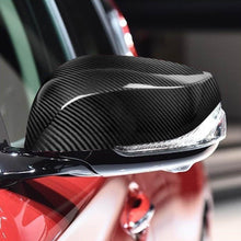 Cargar imagen en el visor de la galería, NINTE Real Carbon Fiber Mirror Caps For 2014 - 2024 Infiniti QX30 Q50S Q50 Q60 Q70 Tape - On Overlay View Mirror Covers Cap(NOT the Replacement) - NINTE