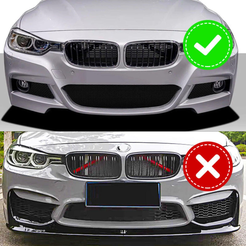 NINTE For 2012 - 2018 BMW F30 3 - Series M Tech Front Bumper Lip 2 PCS Painted Sport Front Spoiler Lower Diffuser - NINTE