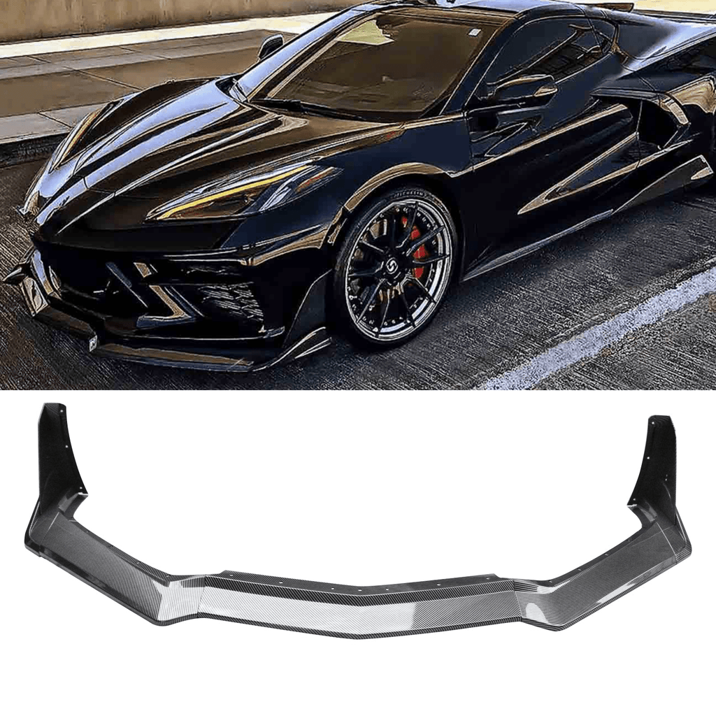 NINTE For 2020 - 2025 Chevrolet Corvette C8 Front Lip Stingray Z51 7PCs ABS Front Bumper Splitter - NINTE