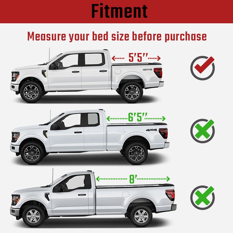 NINTE Car Cargo Mat Liner Mat Fit 2015 - 2025 for Ford F150 F - 150 Seat Liners Rear Trunk Pads All Weather Black Custom Fit TPE Automotive - NINTE