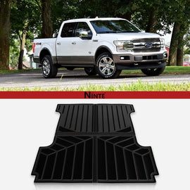 NINTE Car Cargo Mat Liner Mat Fit 2015 - 2025 for Ford F150 F - 150 Seat Liners Rear Trunk Pads All Weather Black Custom Fit TPE Automotive - NINTE