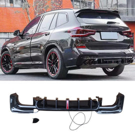 NINTE For 2018 - 2021 BMW X3 G01 M40i Rear Bumper Diffuser Lip Spoiler Gloss Black - NINTE