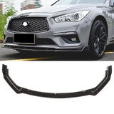 NINTE For 2018-2024 Infiniti Q50 Base LUXE 3PCS Front Bumper Lip Chin Spoiler Splitter