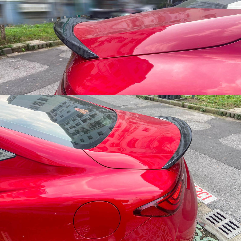 NINTE For 2017 - 2023 Infiniti Q60 Rear Spoiler Trunk Wing Spoiler Lid ABS - NINTE