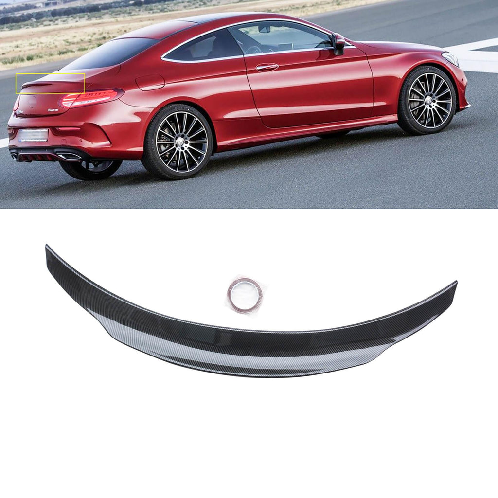 NINTE For 2017 - 2021 Mercedes Benz W205 2DR Coupe Rear Spoiler Trunk Wing ABS PSM Style - NINTE