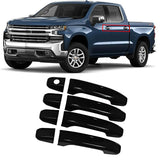 NINTE Door Handle Covers For 2014-2025 GMC Sierra 1500 Chevy Silverado 1500 NO Smart Key Hole