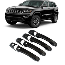 Charger l'image dans la galerie, NINTE Door Handle Cover for 2013 - 2021 Jeep Grand Cherokee & 2014 - 2023 Dodge Durango ABS Gloss Black with 2 Smart Keyhole - NINTE