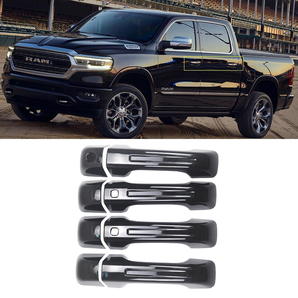 Ninte For 2019 - 2024 Dodge Ram 1500 Door Handle Cover with 2 Smart Keyholes - NINTE