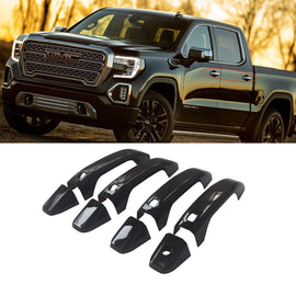 NINTE For 2014 - 2020 Sierra 1500 Silverado 1500 Door Handle Covers with 4 Smart Keyholes - NINTE