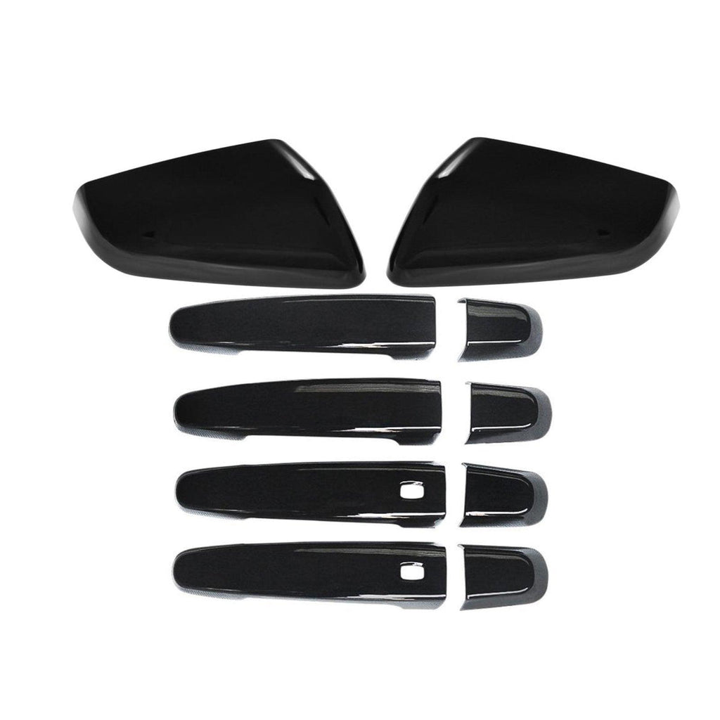 NINTE For 18 - 24 Chevrolet Equinox & 18 - 21 GMC Terrain Mirror Caps Door handle Covers W/2 Smart Holes - NINTE