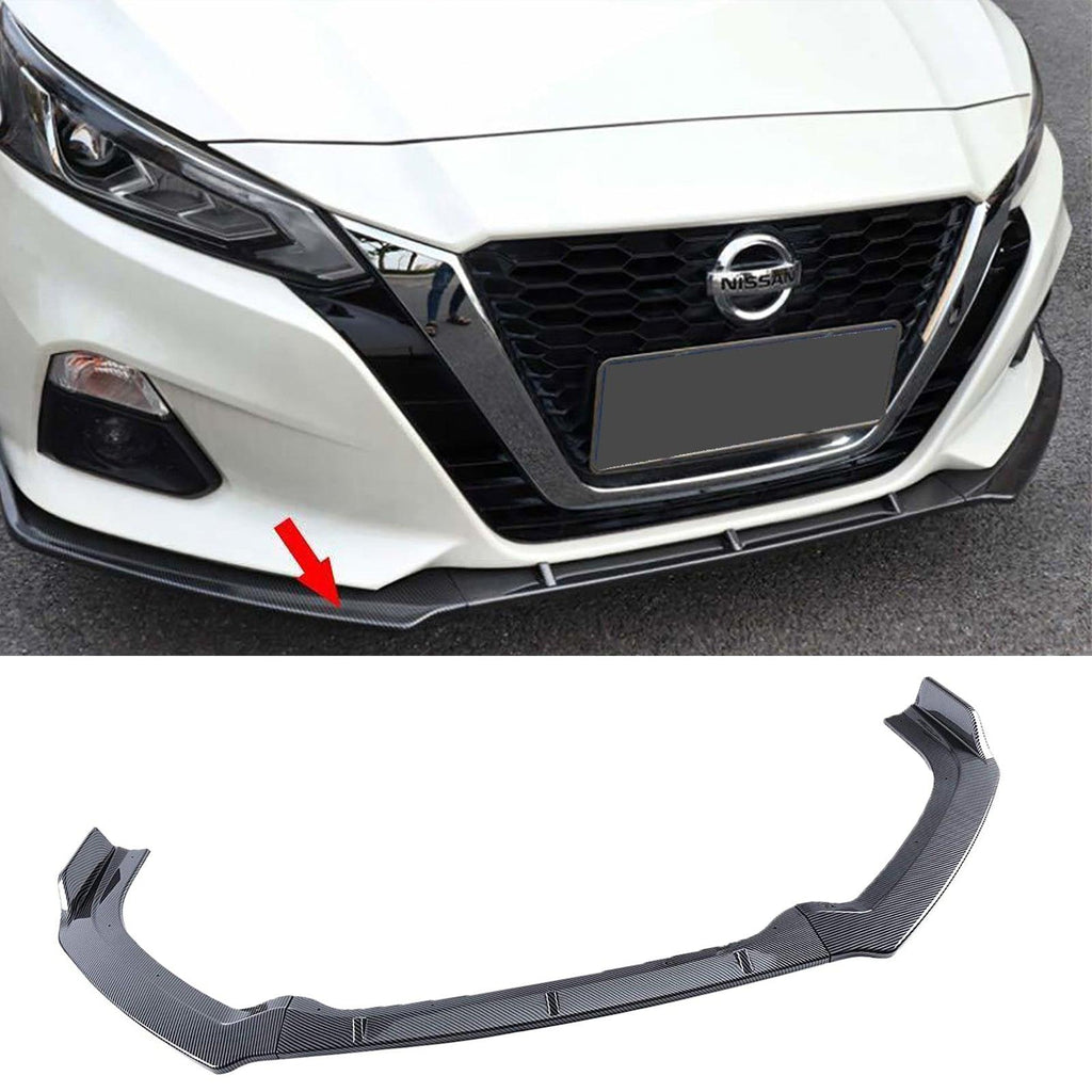 NINTE Front Lip For 2019 - 2023 Nissan Altima Front Bumper Splitter 3 PCS - NINTE