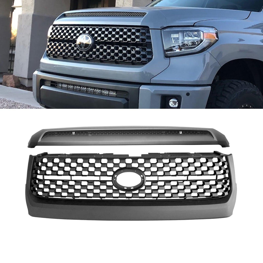 NINTE For 2014 - 2021 Toyota Tundra Front Grill Replacement Hood Bulge Lower Grille - NINTE
