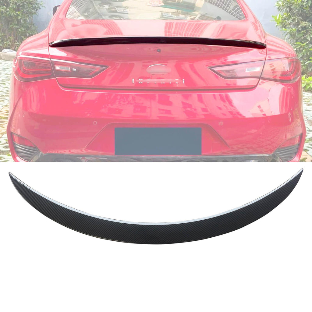 NINTE For 2017 - 2023 Infiniti Q60 Rear Spoiler Trunk Wing Spoiler Lid ABS - NINTE