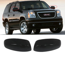 Laden Sie das Bild in den Galerie-Viewer, NINTE Mirror Cover For 2007 - 2013 Chevy Silverado 1500 GMC Sierra 1500 Yukon Gloss Black / Chrome - NINTE