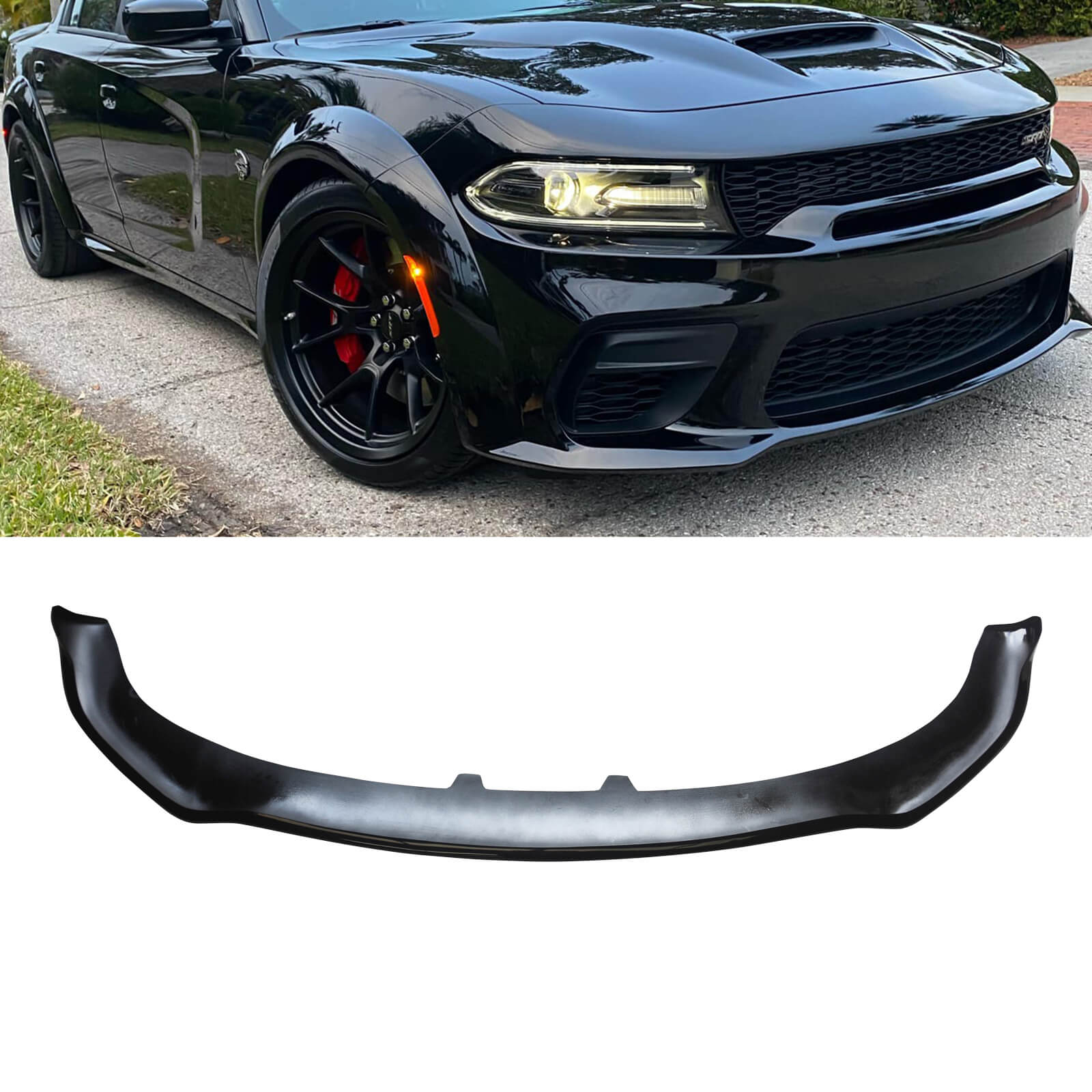 NINTE For 2020 2023 Dodge Charger Widebody Front Lip Bumper Splitter OE style Bumper Guard Protector