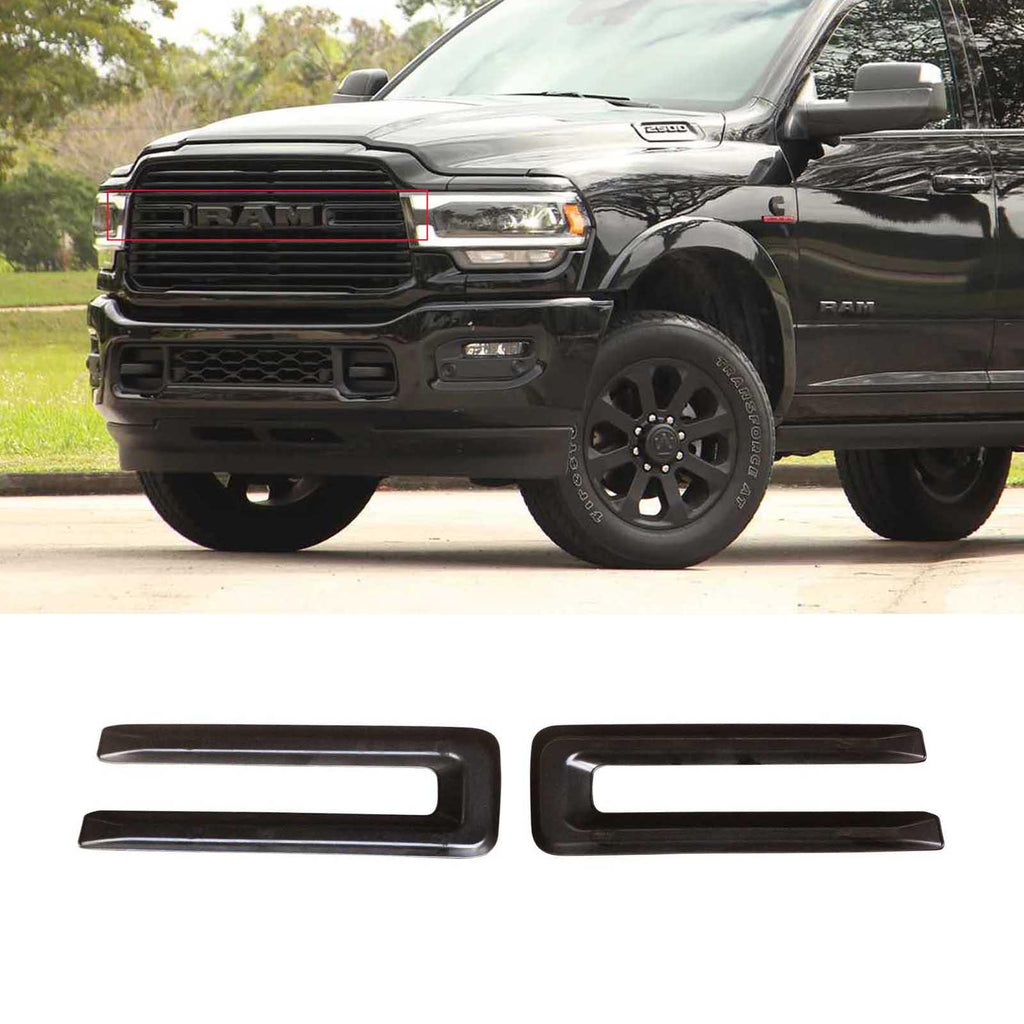 NINTE For 2019 - 2025 Dodge Ram 2500 3500 4500 5500 Grill Cover ABS Front Grille Trim - NINTE