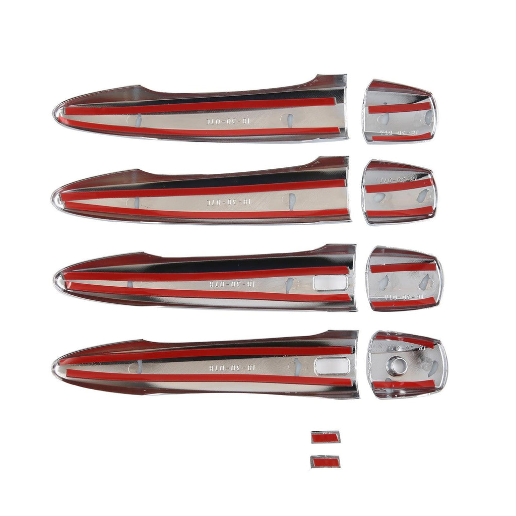 NINTE For 2021 - 2025 Nissan Rogue Door Handle Covers Gloss Black Pair With 2/4 Smart Holes Button Covers - NINTE