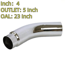 Load image into Gallery viewer, NINTE DIESEL EXHAUST CHROME TURNDOWN ELBOW TIP 4" Inch INLET 5" OUTLET 23" LONG - NINTE