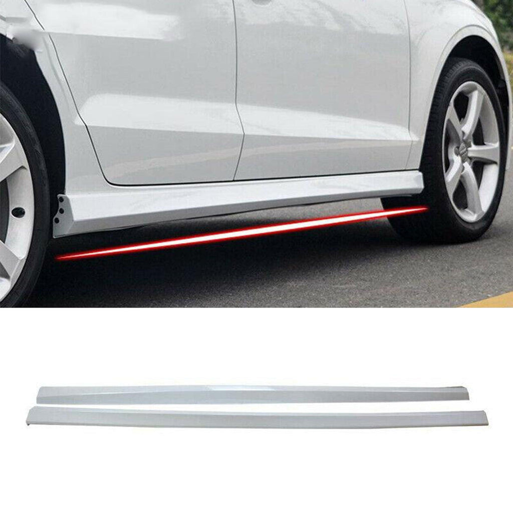 NINTE Side Skirts For 2013 - 2019 Audi A3 Sedan 4DR Side Extension Lips - NINTE